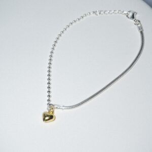 人氣款 [925silver] Golden Heart bracelet：圖片 3