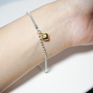 人氣款 [925silver] Golden Heart bracelet：圖片 4