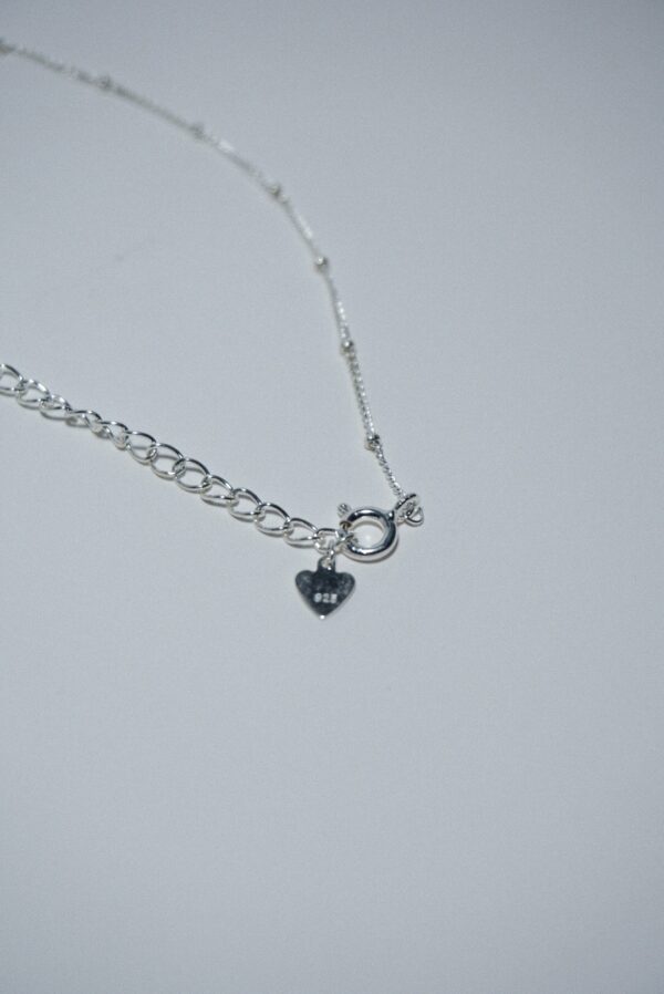 人氣款！925純銀 Rainbow Heart ball chain necklace：圖片 4