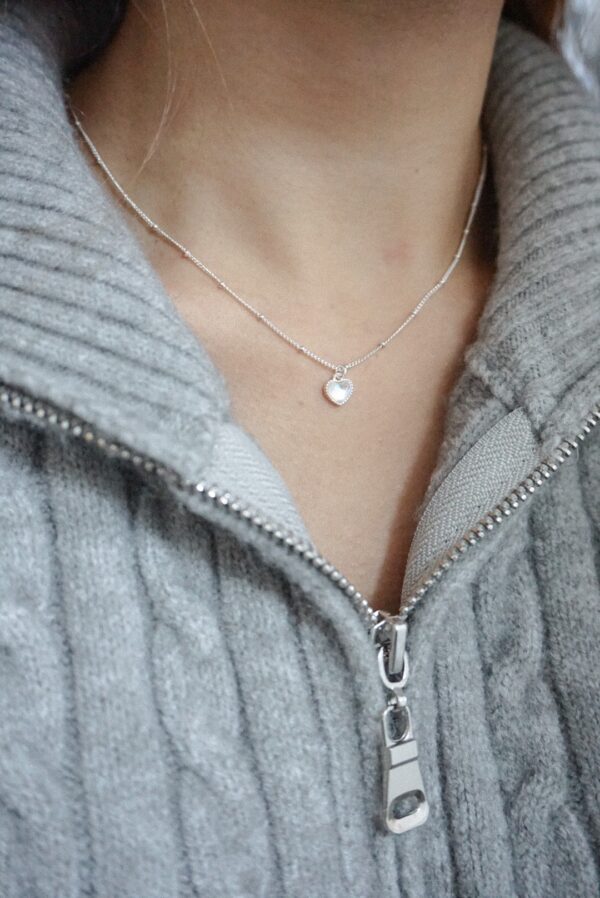 人氣款！925純銀 Rainbow Heart ball chain necklace：圖片 7
