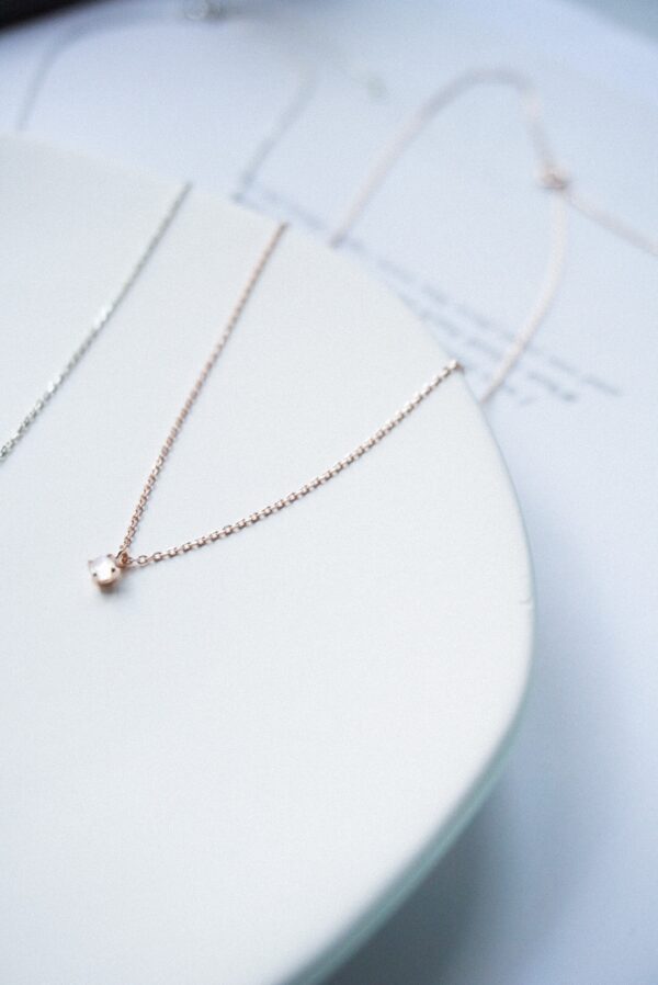𝐍𝐄𝐖 925純銀 Natural Moon Stone Necklace月亮石：圖片 3