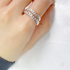 925純銀 True ring 2mm/3mm Free size：圖片 7