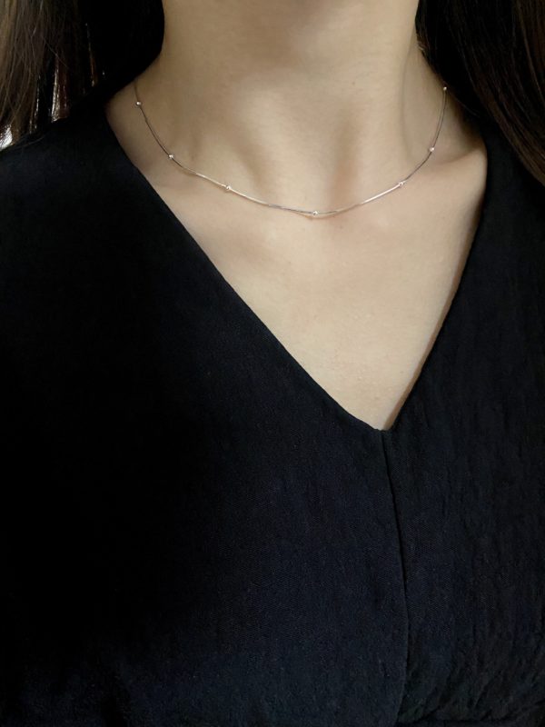 last 2!售完不補♡[925silver] Tiny Ball Chain Necklace：圖片 3