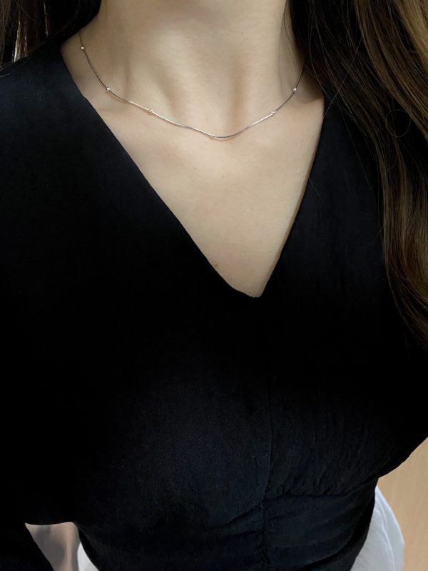 last 2!售完不補♡[925silver] Tiny Ball Chain Necklace：圖片 4