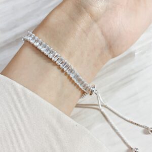[925silver] Crystal Chain Bracelet：圖片 2