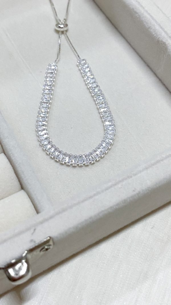 [925silver] Crystal Chain Bracelet