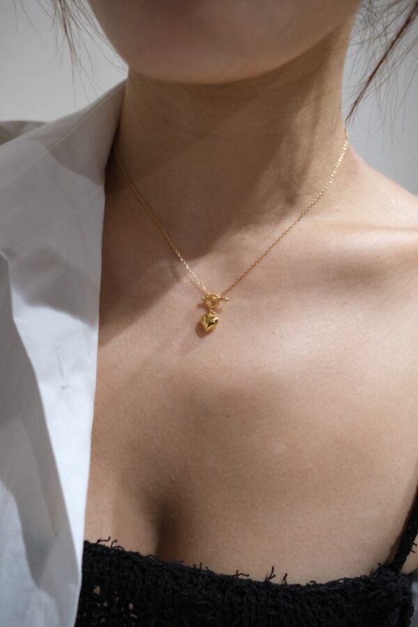 [925silver] Heart OT Necklace 人氣必備!! - Image 5