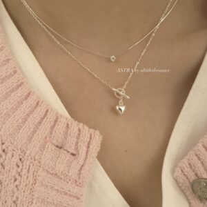 [925silver] Heart OT Necklace 人氣必備!!