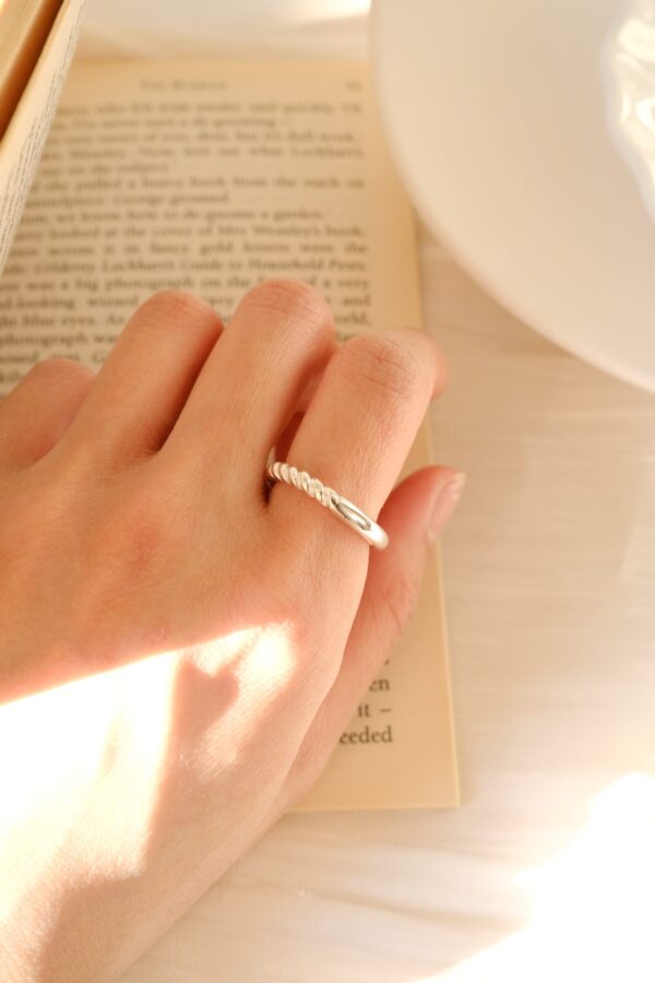 [925silver] Stripe Ring Free Size：圖片 4