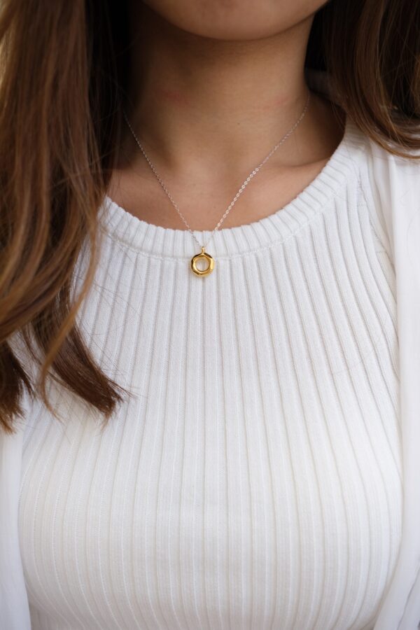 𝐒𝐀𝐋𝐄·售完不補🖤 [925silver] Gold Ring Necklace：圖片 4