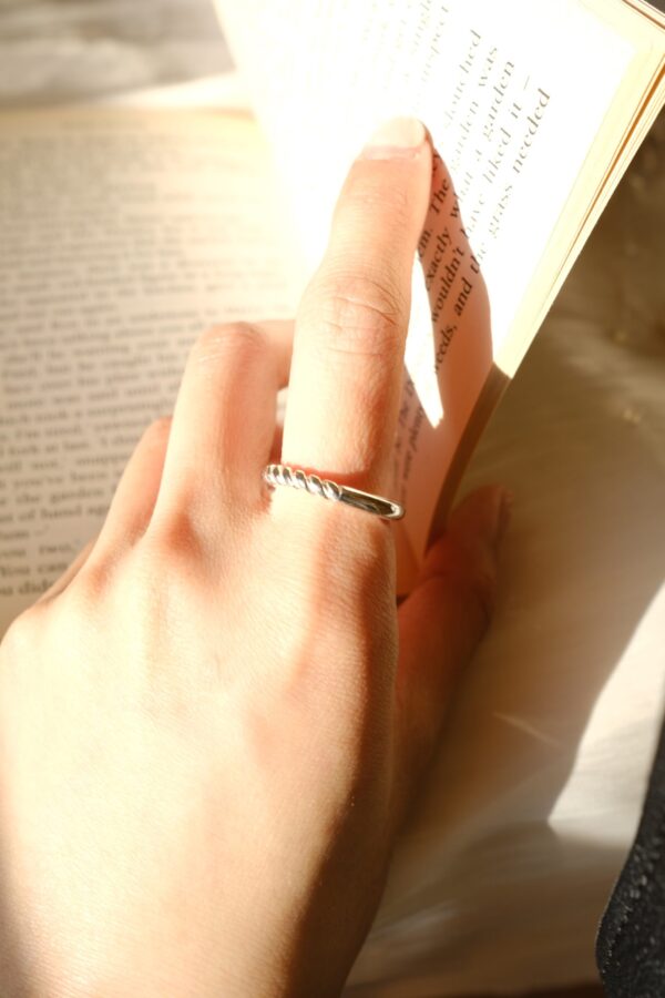 [925silver] Stripe Ring Free Size：圖片 3