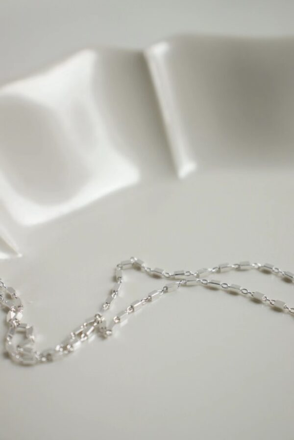 𝐧𝐞𝐰 925純銀 小方格 Mini Square Necklace：圖片 4