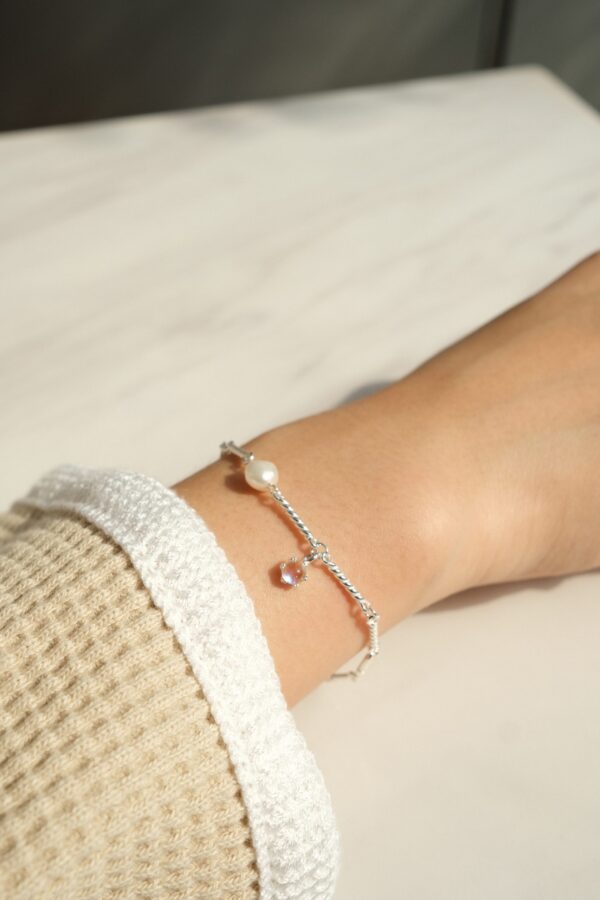 [925silver] Rainbow charm Pearl Bracelet 推介！