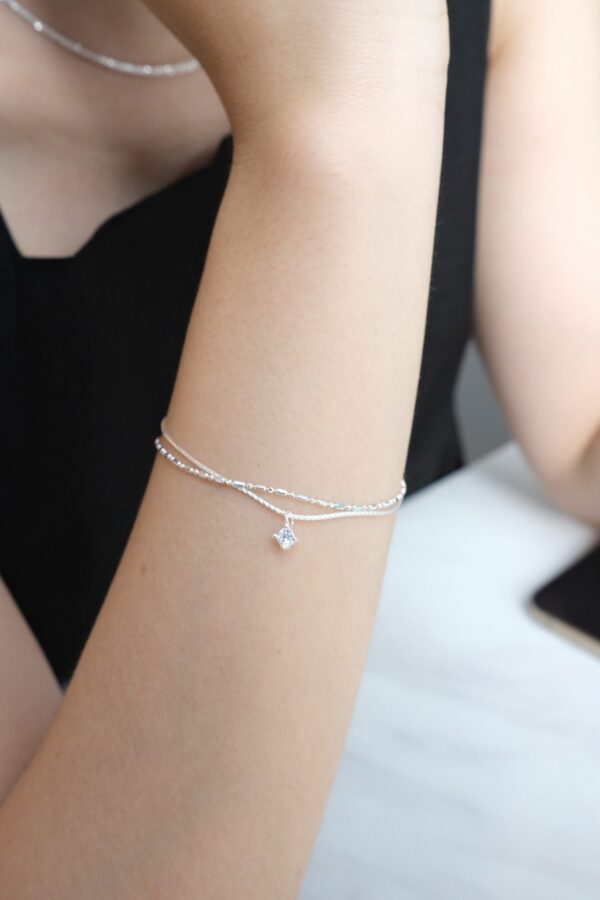 [925silver] Light charm Double chain Bracelet 推介！：圖片 2