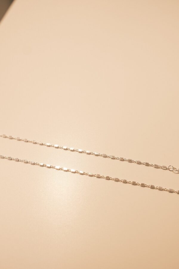 𝐧𝐞𝐰 925純銀 小方格 Mini Square Necklace：圖片 3