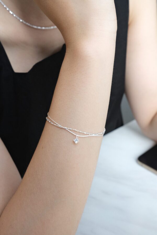 [925silver] Light charm Double chain Bracelet 推介！：圖片 5