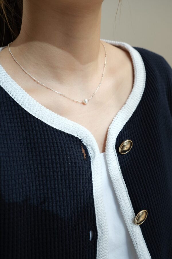 ［已停產］925純銀 淡水珍珠 Pearl Ball Chain Necklace：圖片 2