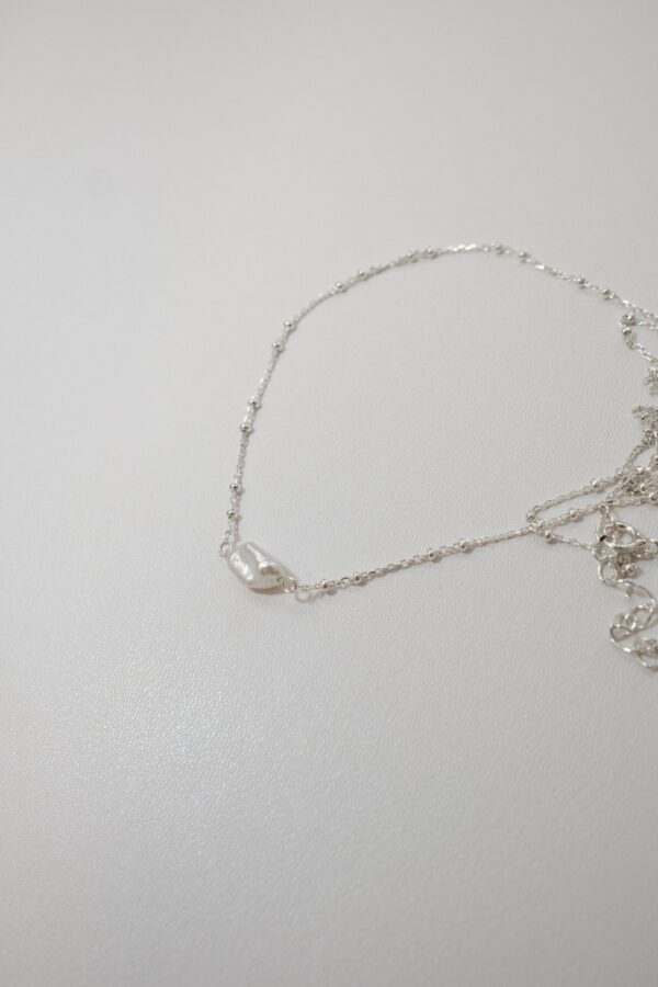 ［已停產］925純銀 淡水珍珠 Pearl Ball Chain Necklace：圖片 3