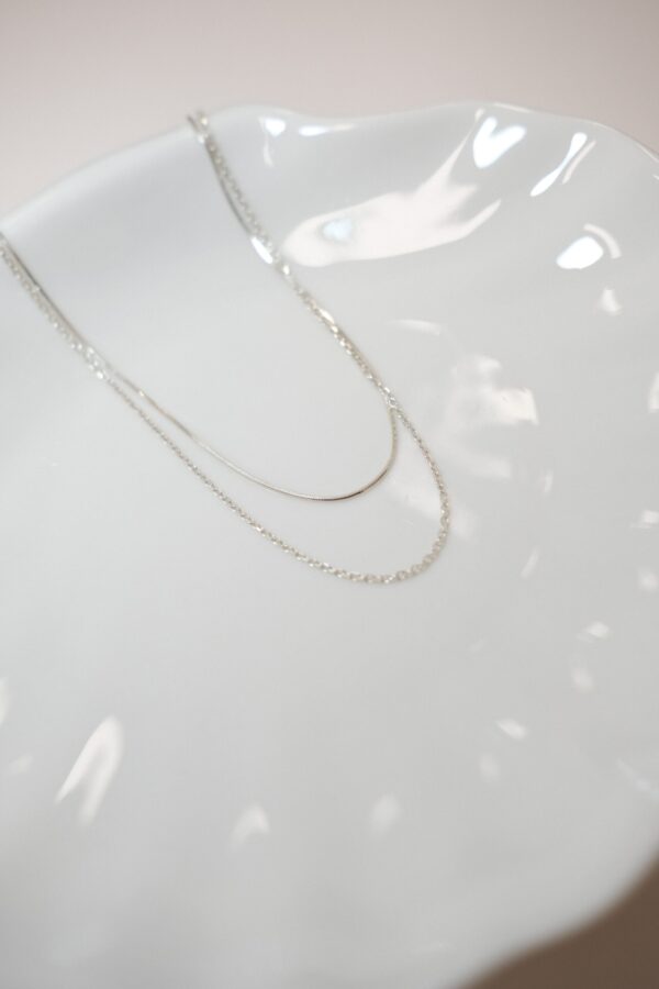已停產 [925silver] Double chain Necklace - Image 2