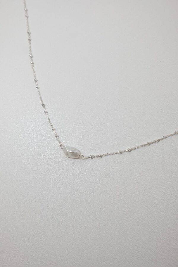 ［已停產］925純銀 淡水珍珠 Pearl Ball Chain Necklace：圖片 5
