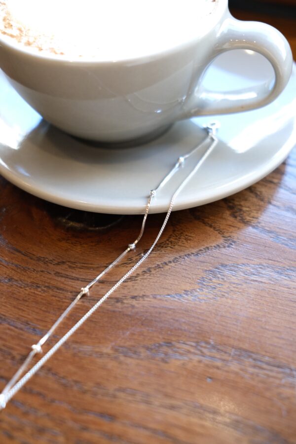[925silver] Mini Ball Double Chain Bracelet：圖片 4