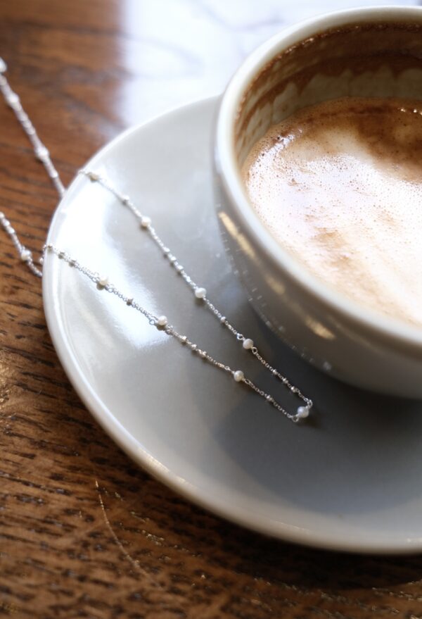 [925silver] Mini Pearl Ball chain Necklace 精緻✨推介!!