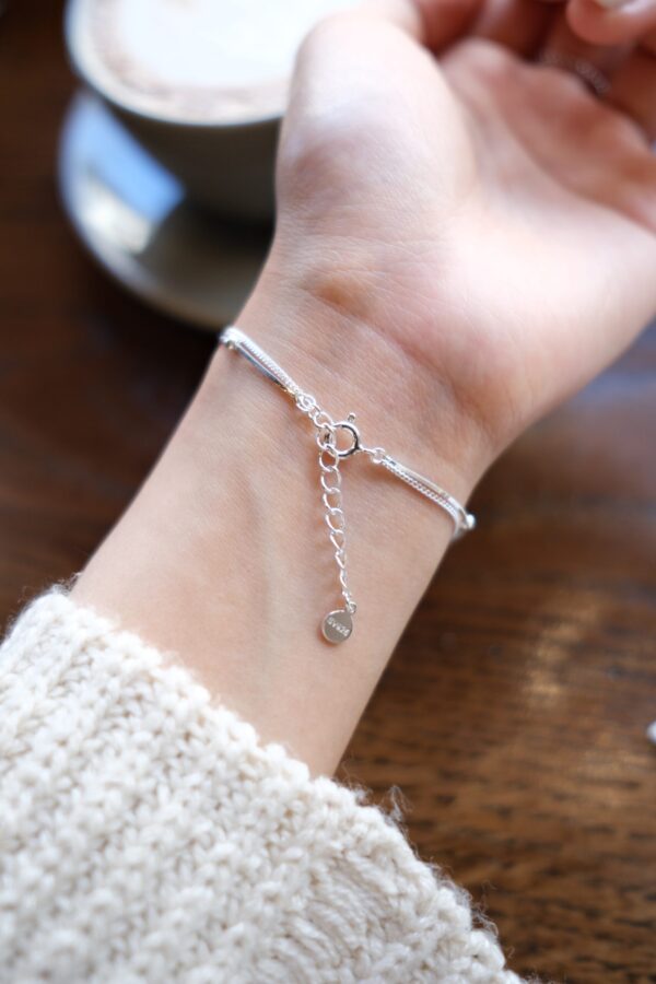 [925silver] Mini Ball Double Chain Bracelet：圖片 3
