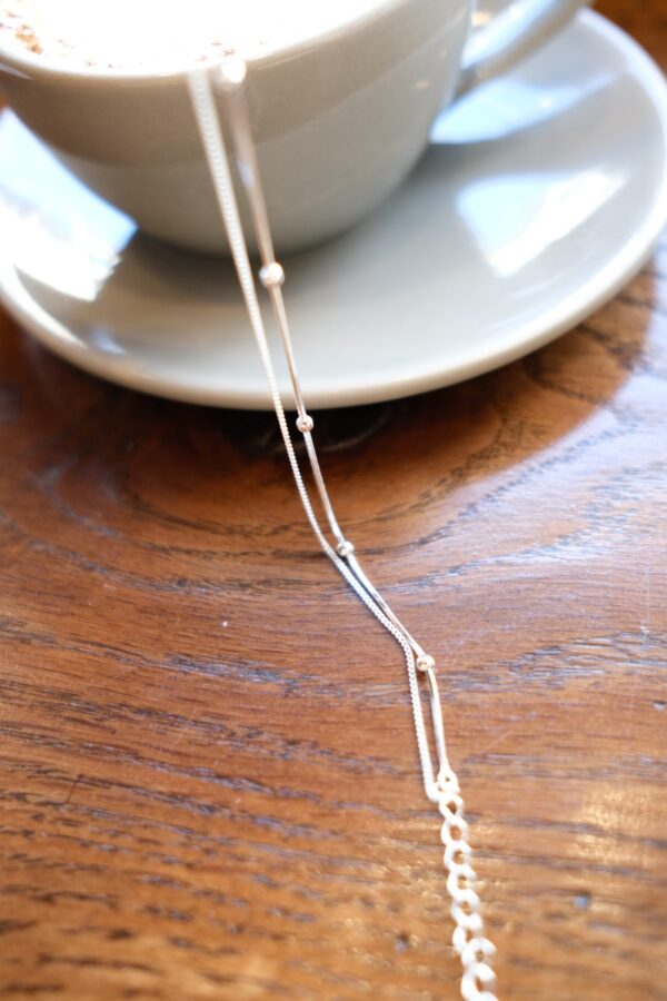[925silver] Mini Ball Double Chain Bracelet：圖片 6