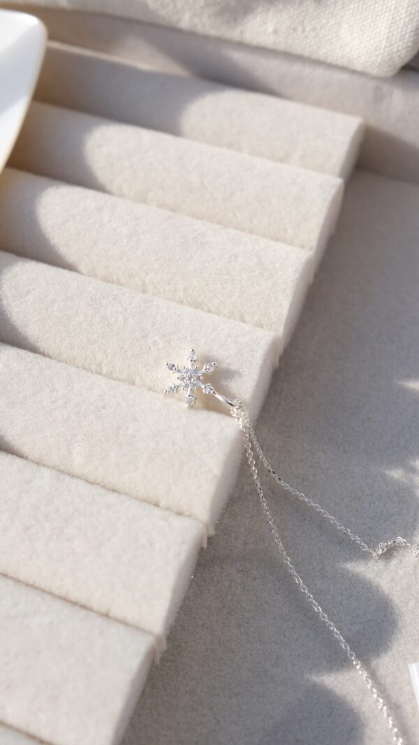 𝐒𝐀𝐋𝐄·售完不補🖤 [925silver] Snowflake Necklace：圖片 3