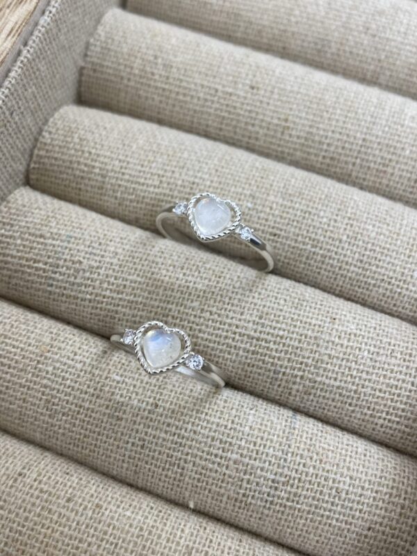 [925silver] Moonstone Heart ring 月亮石：圖片 4