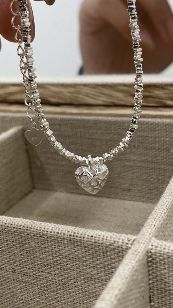[925silver] Silver chip Cubic Heart charm Bracelet 推介！：圖片 10