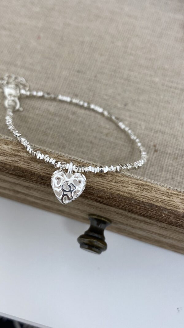 [925silver] Silver chip Cubic Heart charm Bracelet 推介！：圖片 6