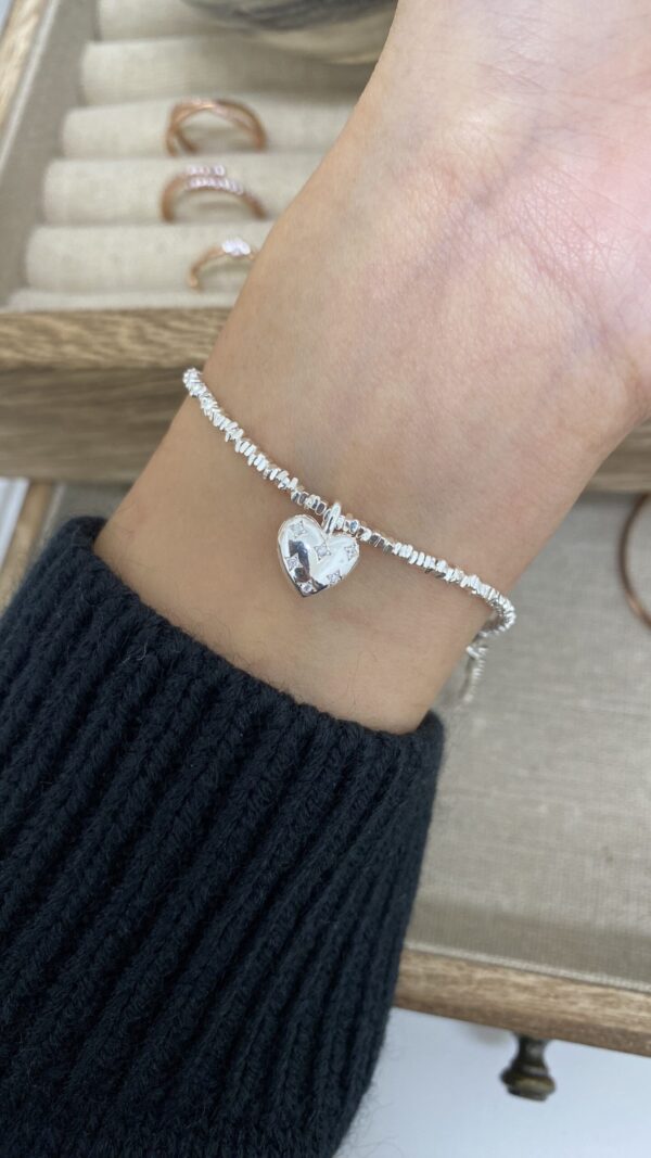 [925silver] Silver chip Cubic Heart charm Bracelet 推介！：圖片 8