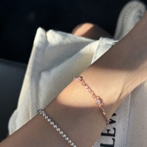 [925silver] Cubic chain Bracelet 簡約：圖片 4