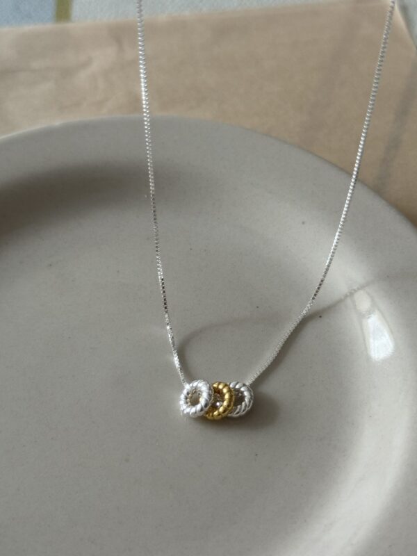 𝐧𝐞𝐰 [925silver] Circle Necklace：圖片 3