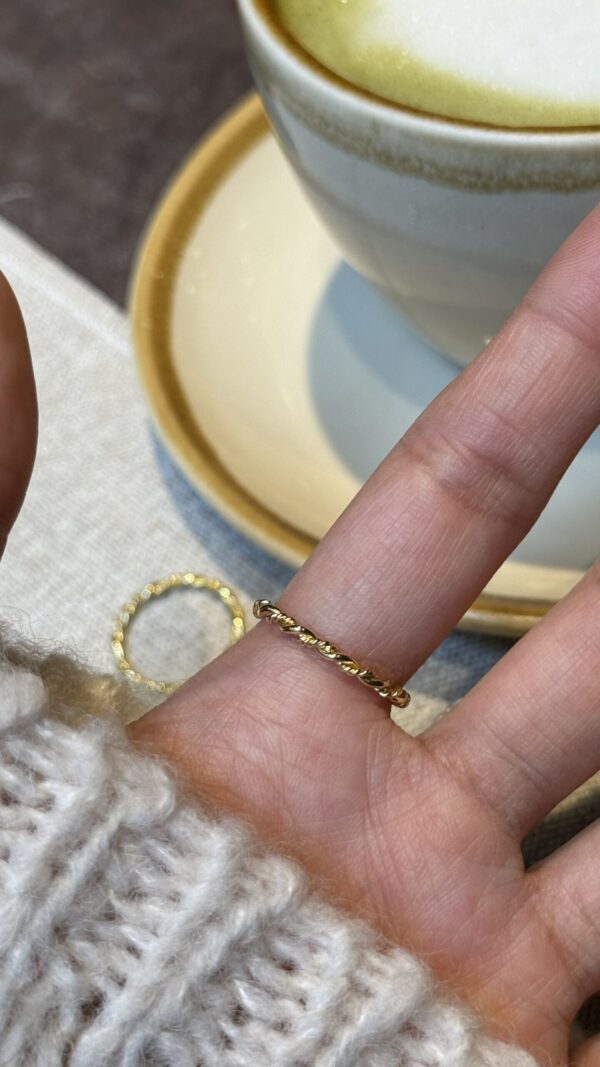 🎄[925silver] Rina ring (gold)：圖片 6