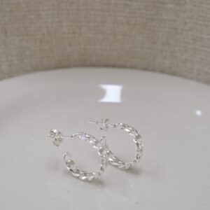 🗝️[925silver] Silver chain Earrings：圖片 3