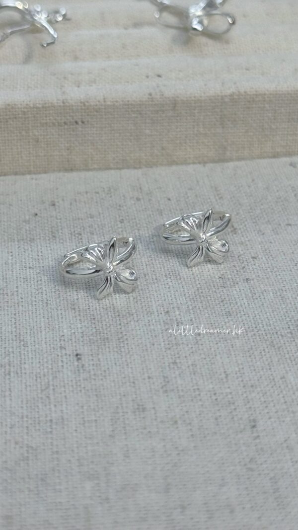🎀Ribbon Collection - [925silver] Ribbon Hoop Earrings