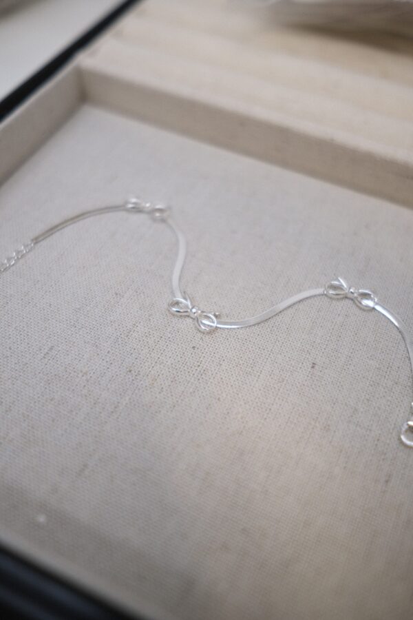 🎀Ribbon Collection - [925silver] 3 Ribbons Bracelet：圖片 5