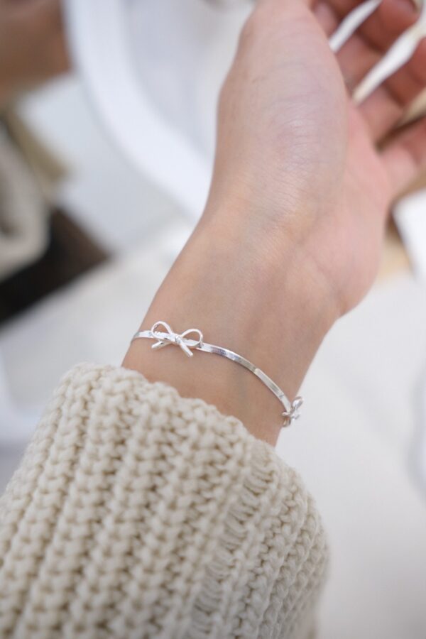 🎀Ribbon Collection - [925silver] 3 Ribbons Bracelet：圖片 3