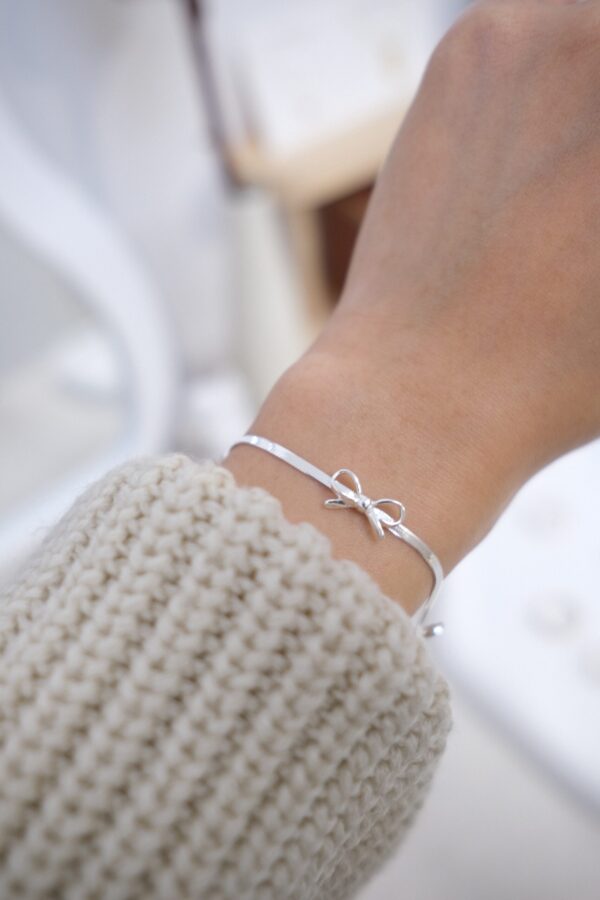 🎀Ribbon Collection - [925silver] 3 Ribbons Bracelet：圖片 4