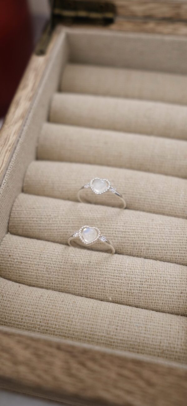 [925silver] Moonstone Heart ring 月亮石：圖片 3