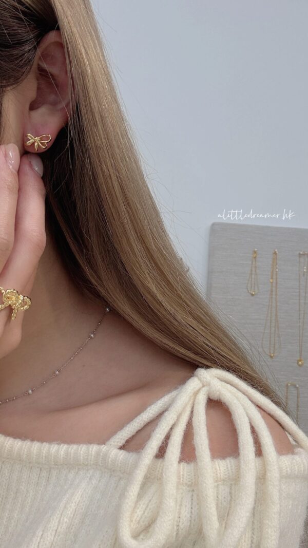 🎀Ribbon Collection - [925silver]
Double ribbons earrings - Image 8