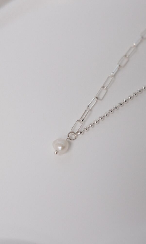 🐚Pearl Collection - [925silver] Eyana pearl Necklace：圖片 5