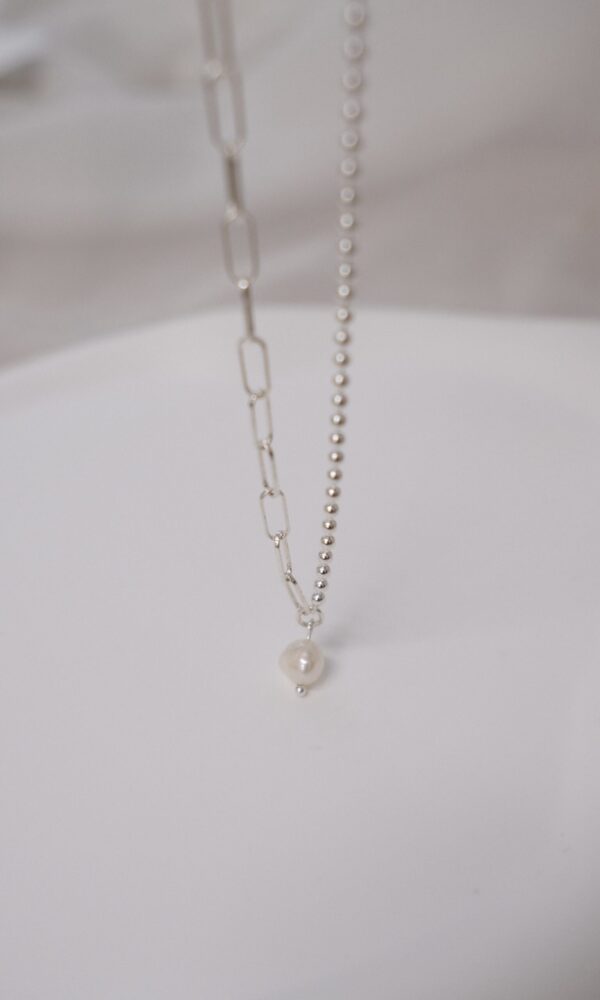 🐚Pearl Collection - [925silver] Eyana pearl Necklace：圖片 2