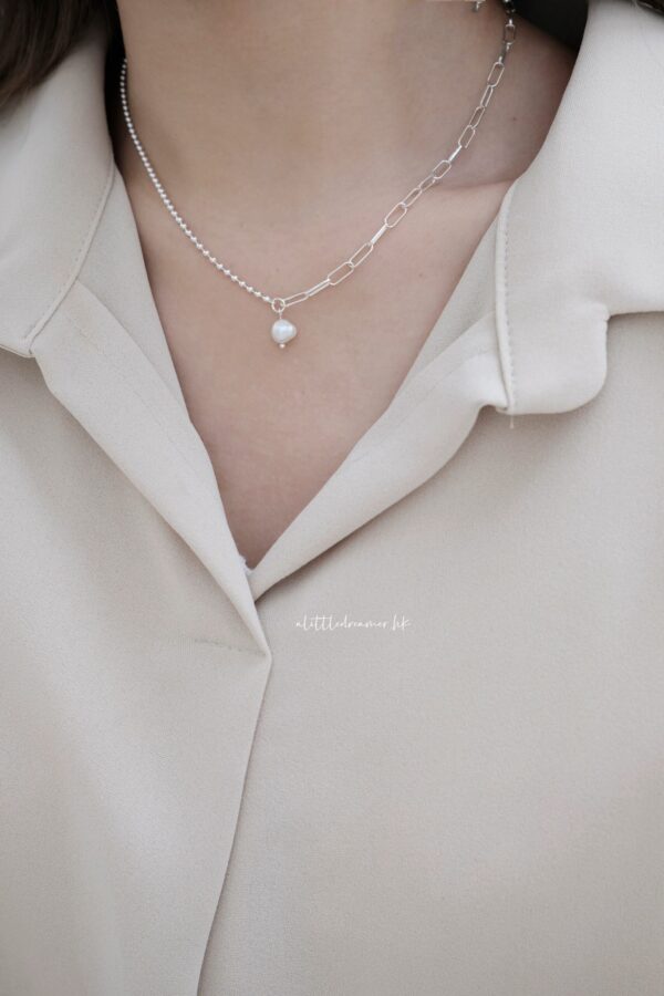 🐚Pearl Collection - [925silver] Eyana pearl Necklace：圖片 6