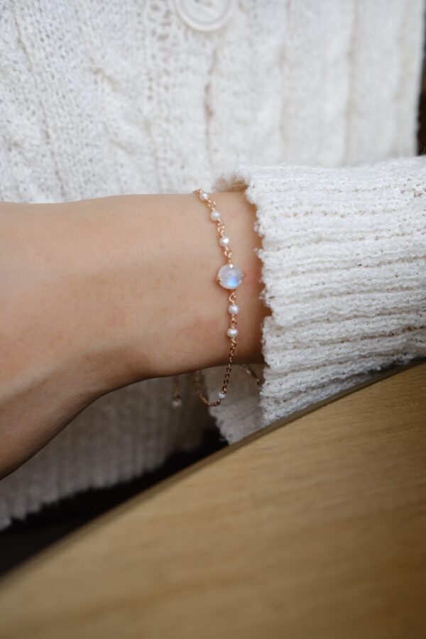 🧊[925silver] Natural Gemstone mini pearl Bracelet
