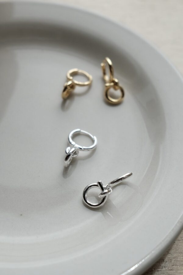 [925silver] Circle hoop Earrings：圖片 2