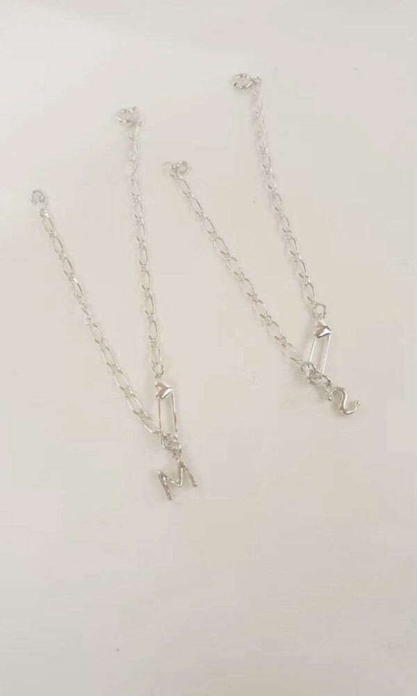 [925silver] - Customize 訂製款 Initial Little heart pin bracelet