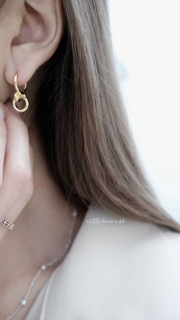 [925silver] Circle hoop Earrings：圖片 4